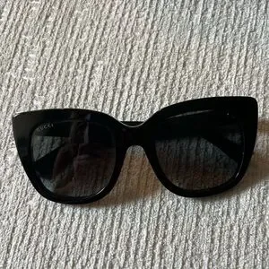 Gucci | Accessories | Gucci Black Cat Eye Sunglasses With 